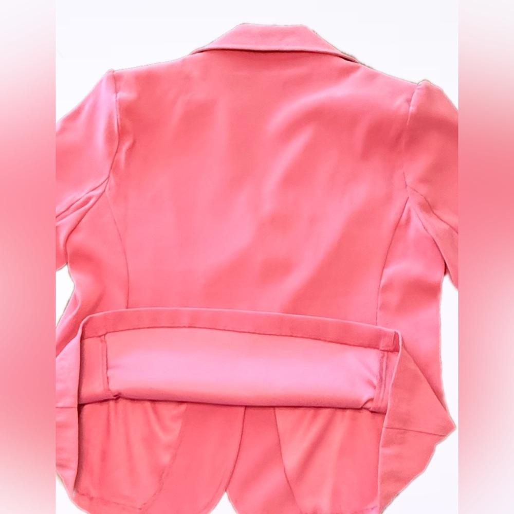 Elementz Pink Blazer or Shacket Classic Collar Fitted Silhouette Size Medium - Picture 3 of 6